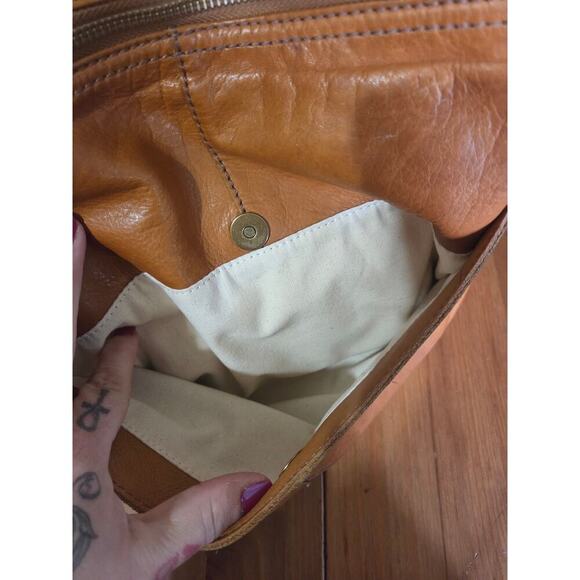 Margot New York Large Brown Leather Crossbody Bag Adjustable Strap boho - Picture 5 of 10